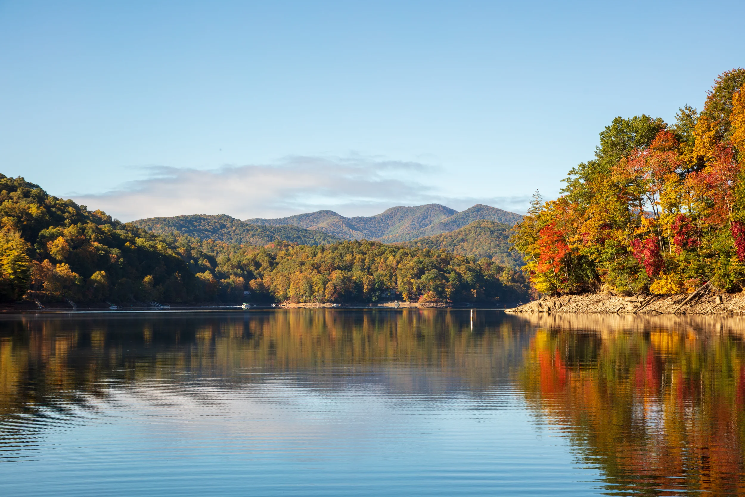 Nantahala Lake in the fall